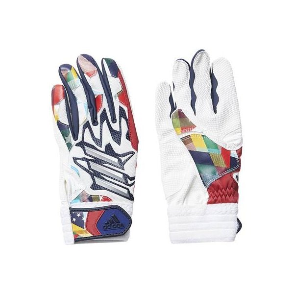 adidas - アディダス　バッティンググラブ　ホワイト/ゴールドメット Mサイズ adidas ホワイトゴールド ジュニア向けOサイズ(小学校中学年