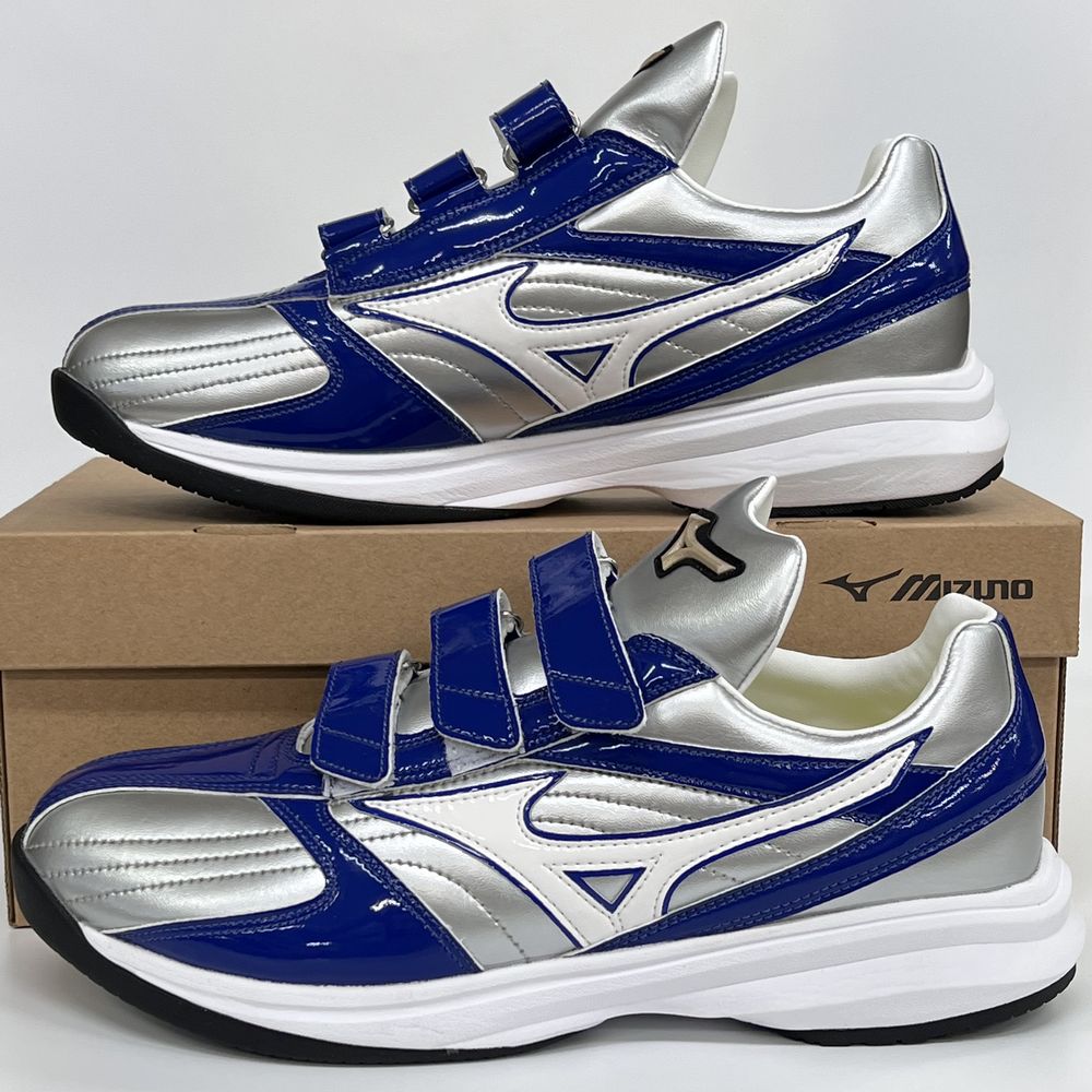 2024年 お歳暮・冬ギフト特集 MIZUNO 26cmのみ 野球 ミズノ シルバー×マリンブルー シューズ