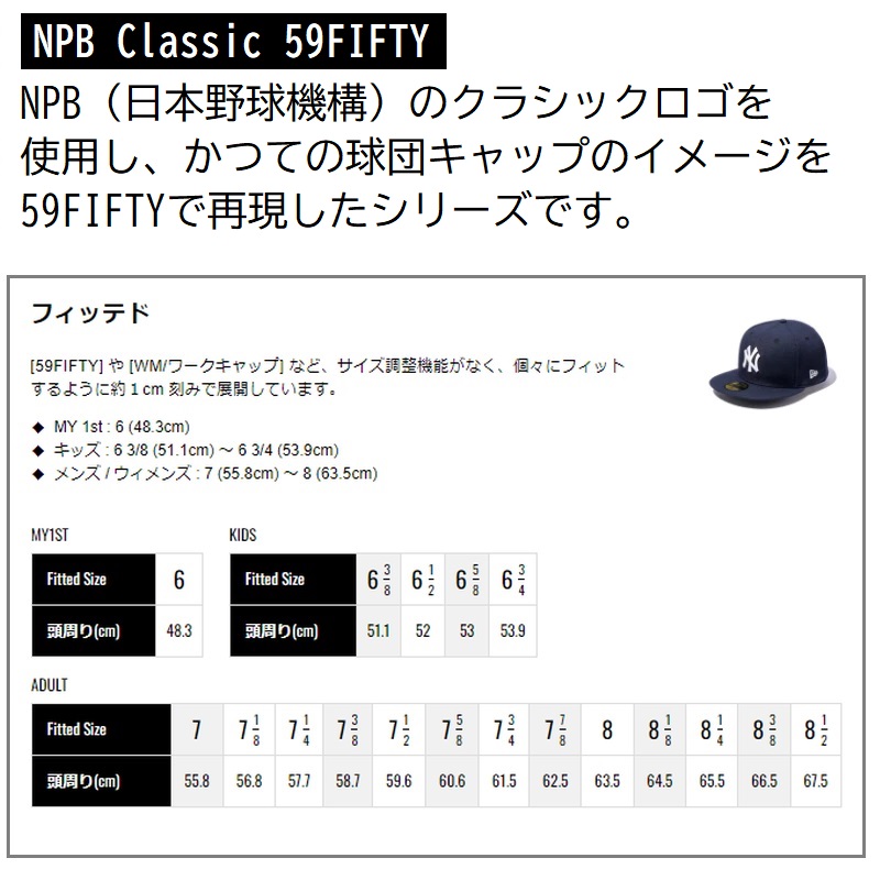 【サイズ交換送料無料】ニューエラ New Era ベースボールキャップ 帽子 NPB 59FIFTY クラシック 西鉄ライオンズ 西武ライオンズ  1979 レオ NPB-CL-59FIFTY