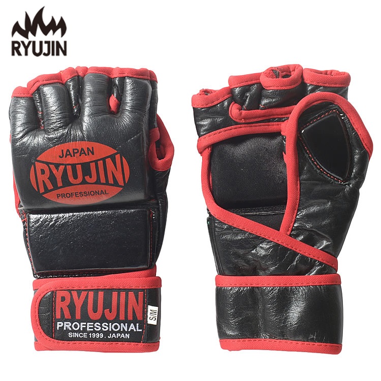 リュウジン RYUJIN 5OZ 本革MMAグローブ マジックテープ式 ベルクロ 5オンス RJMAB01