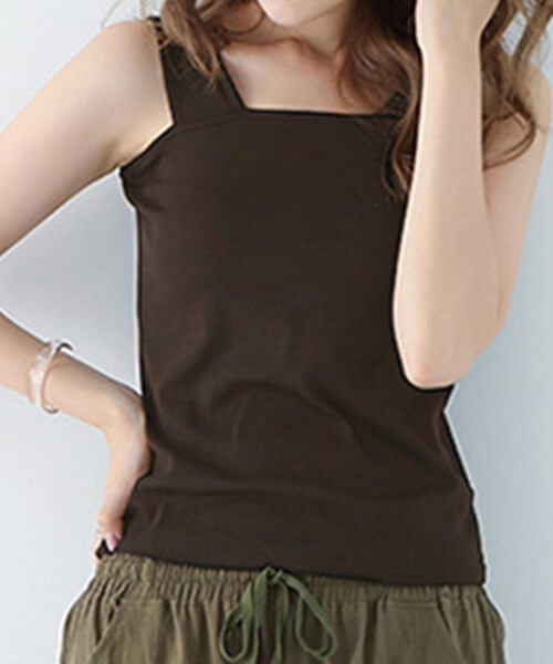 タンクトップ インナー レディース 下着 2way トップス インナートップス 柔らか 花柄 フラワーレース 洗い替え 旅行用 トラベル 肌着 快適インナー 大人 mx062 | You Color | 03