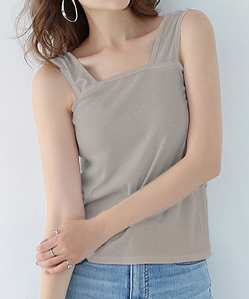 タンクトップ インナー レディース 下着 2way トップス インナートップス 柔らか 花柄 フラワーレース 洗い替え 旅行用 トラベル 肌着 快適インナー 大人 mx062 | You Color | 07