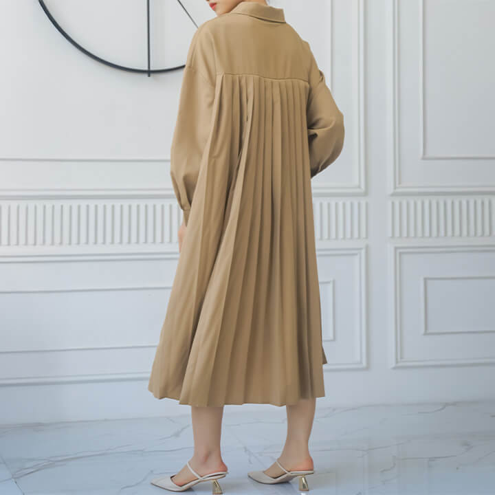 新品未使用 プリーツプリーズ ロングワンピース ジャケット ゴールド 羽織 L You Color プリーツワンピース ワンピース レディース ロング