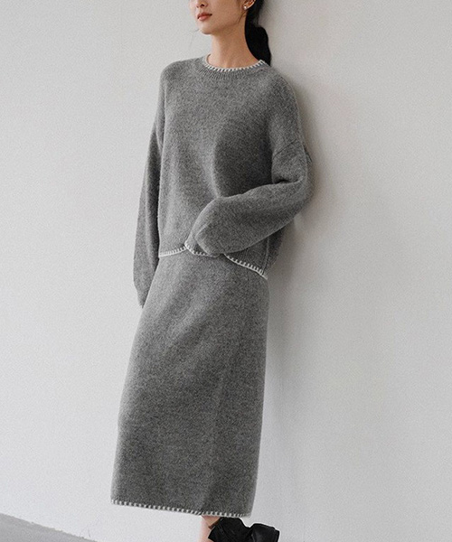 You Color セットアップ トップス スカート ニットセットアップ