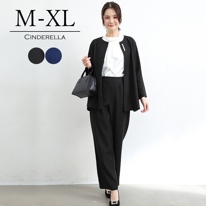 You Color パンツドレス パーティードレス ジャケット ノーカラー