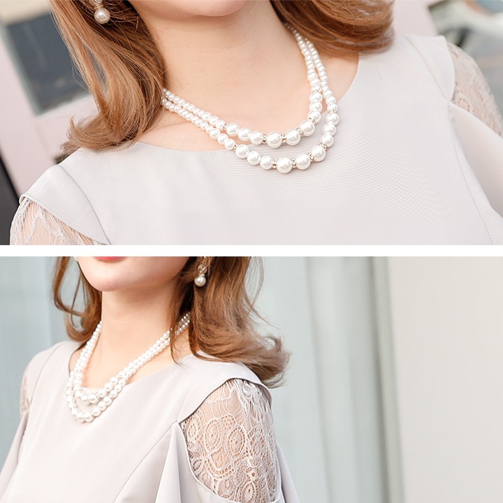 大胆で上品な輝き♡華やか【CHANEL】2連 ネックレス パール 人気☆》【CHANEL】パールネックレス チョーカー (CHANEL