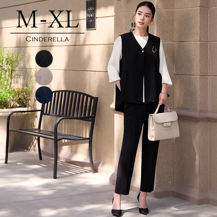 You Color セットアップ フォーマルドレス パンツスーツ ノーカラー