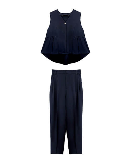 You Color セットアップ フォーマルドレス パンツスーツ ノーカラー