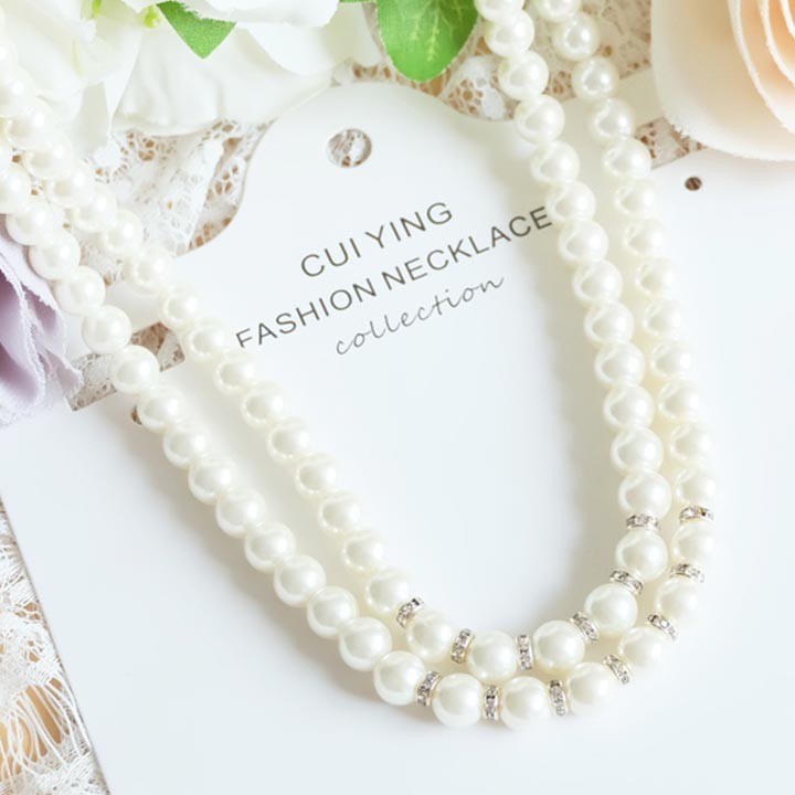 You Color ネックレス 結婚式 パール チェーン 同窓会 謝恩会