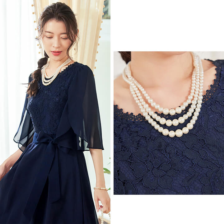 J609A ヴィンテージパールネックレス☆美品 パールネックレス レディース スワロフスキーパールネックレス