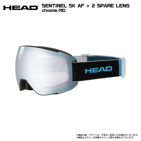 2023-24 HEAD（ヘッド）SENTINEL 5K AF + 2 SPARE LENS（センチネル5K  アジアンフィット）390063【スキーゴーグル/数量限定】