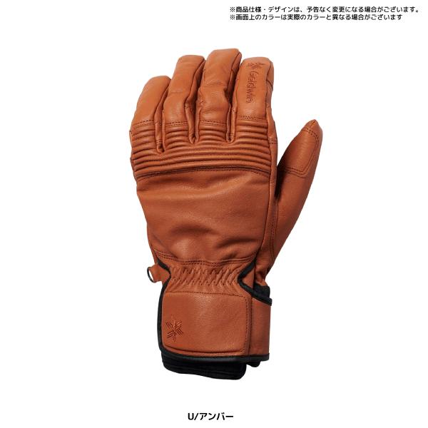 21-22 GOLDWIN（ゴールドウィン）【スキーグローブ/限定】 Leather Formfitting Glove（レザーグローブ）G81901P【スキーグローブ】｜linkfast｜03