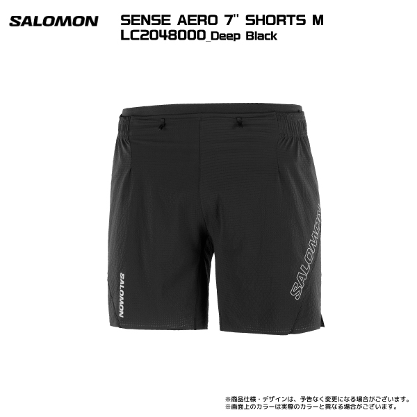 センスエアロショーツ7 ブラック　Mサイズ　新品未使用 SALOMON（サロモン） SENSE AERO 7'' SHORTS M（センスエアロ7