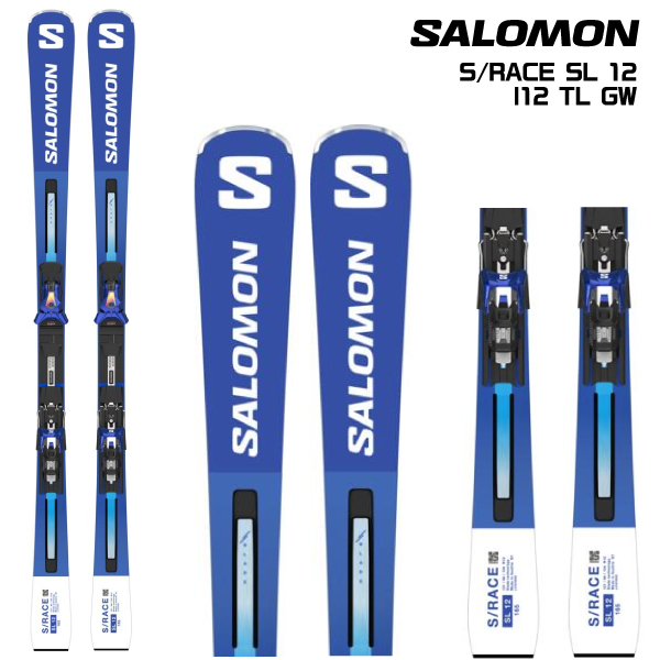 SALOMON サロモン スキー板 ビンディング付 ストックLEKI セット