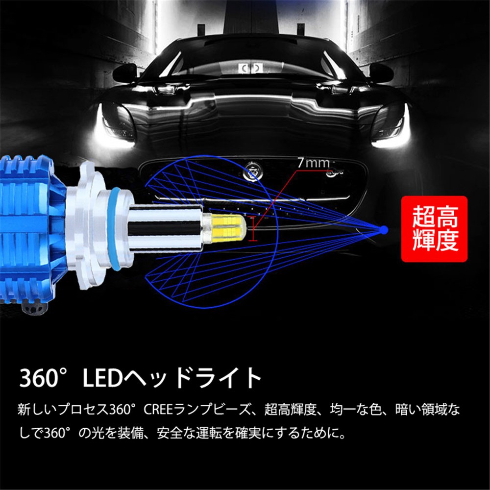 360度全面発光 LED HB4 ヘッドライト 車用 スズキ SUZUKI シボレー MW