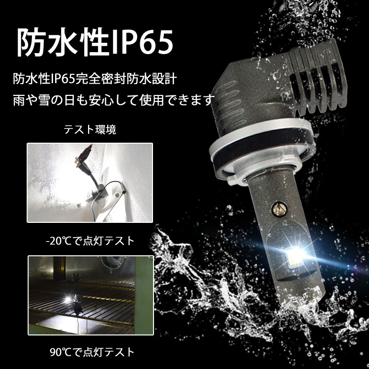 ハイビーム。 Linksauto バイク用 LED ヘッドライト ロービーム H9/H11（兼用