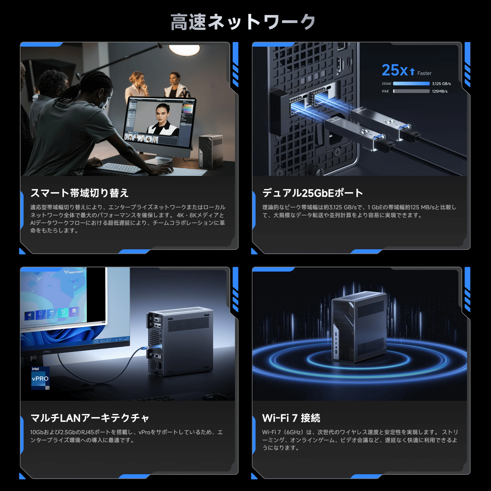 MINISFORUM ミニPC MS-02ULTRA(285HX) メモリ:なし/96GB/192GB