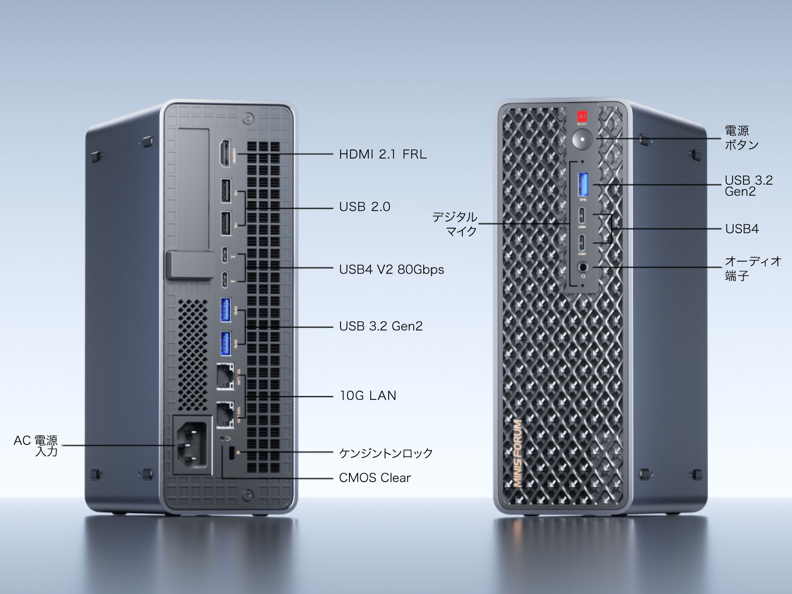 MINISFORUM ミニPC MS-S1 MAX メモリ128GB ストレージ2TB AMD Ryzen AI