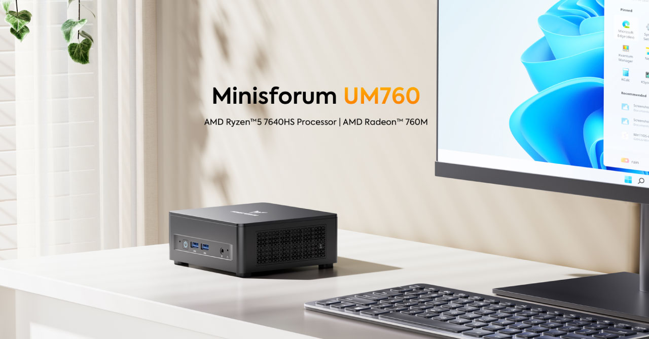 MINISFORUM ミニPC UM760 メモリ32GB ストレージ1TB AMD Ryzen 5 7640HS搭載 高性能 小型デスクトップパソコン  UM760-32/1T-W11Pro(7640HS) : um760-32-1t-p7640hs : リンクスダイレクト - 通販 -  Yahoo!ショッピング