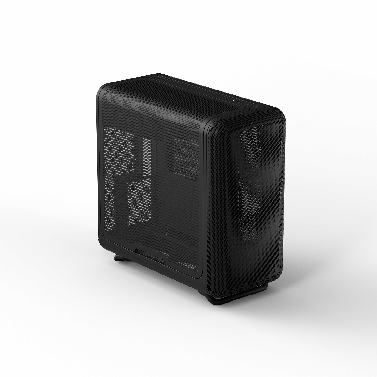 Hyte X50 ATX ミッドタワ　PCケース ピッチブラック HYTE PCケース X50 曲面サイドパネル搭載 ラウンドデザインE-ATX対応PC