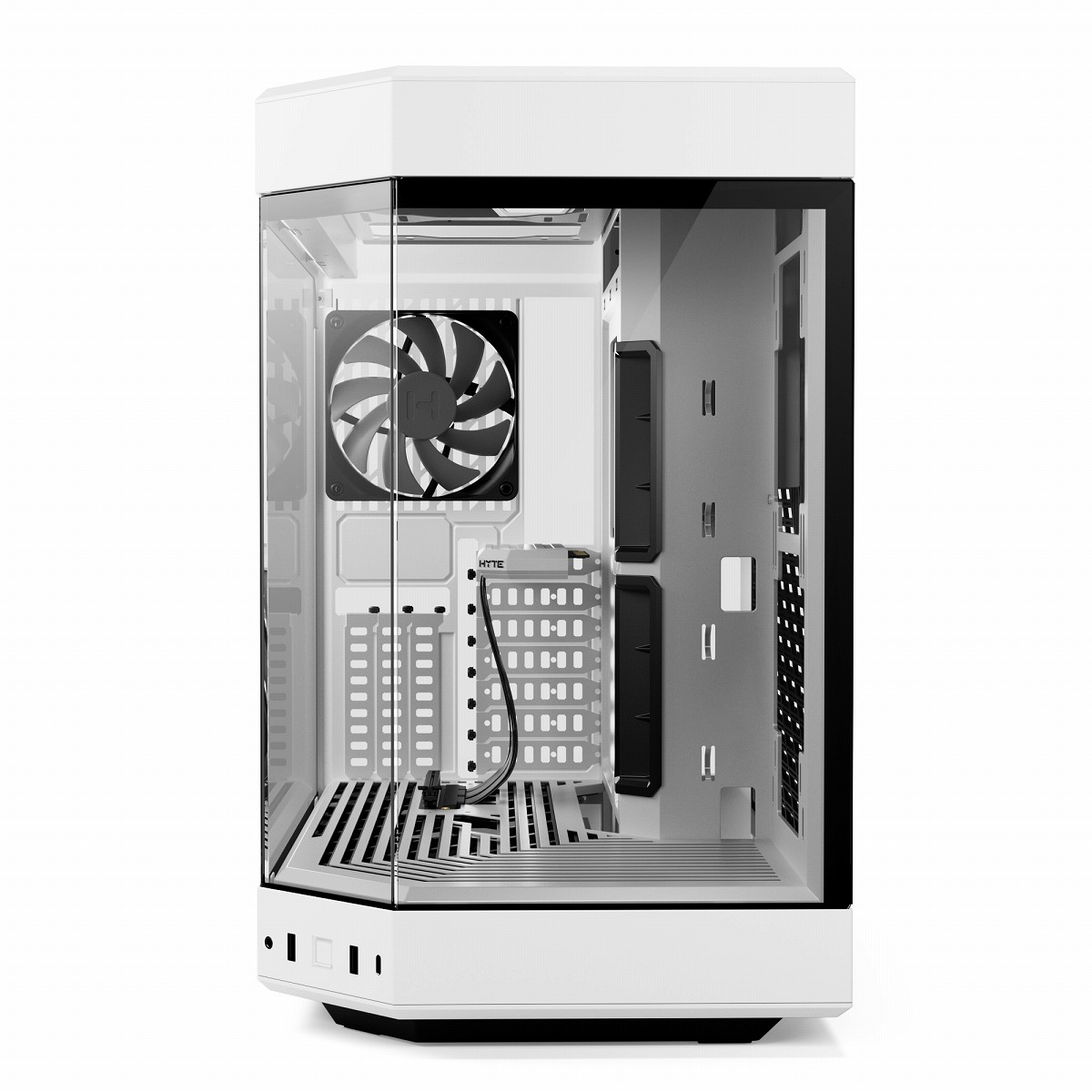 HYTE PCケース Y60 スノーホワイト ピラーレス式パノラマガラス採用の 