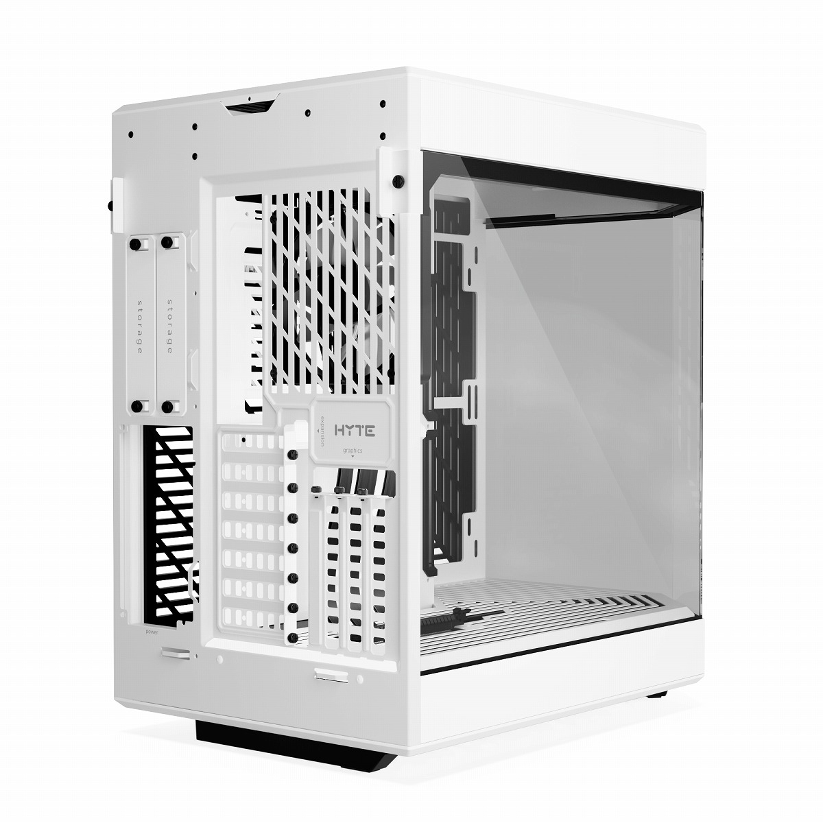 HYTE PCケース Y60 スノーホワイト ピラーレス式パノラマガラス採用の