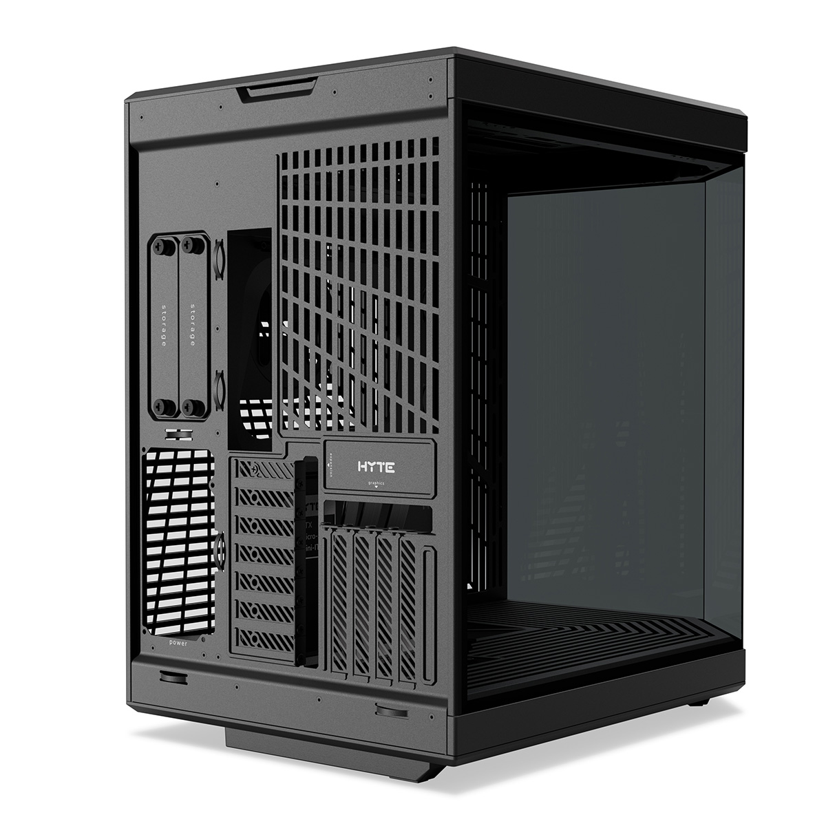 HYTE PCケース Y70 ブラック 独自のピラーレス式パノラマ強化