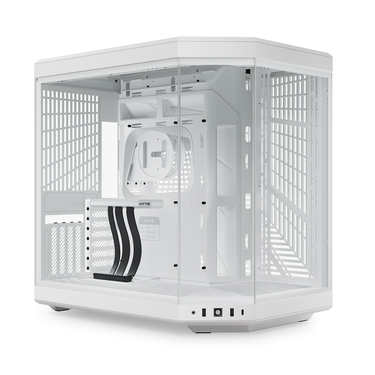 HYTE PCケース Y70 スノーホワイト 独自のピラーレス式パノラマ