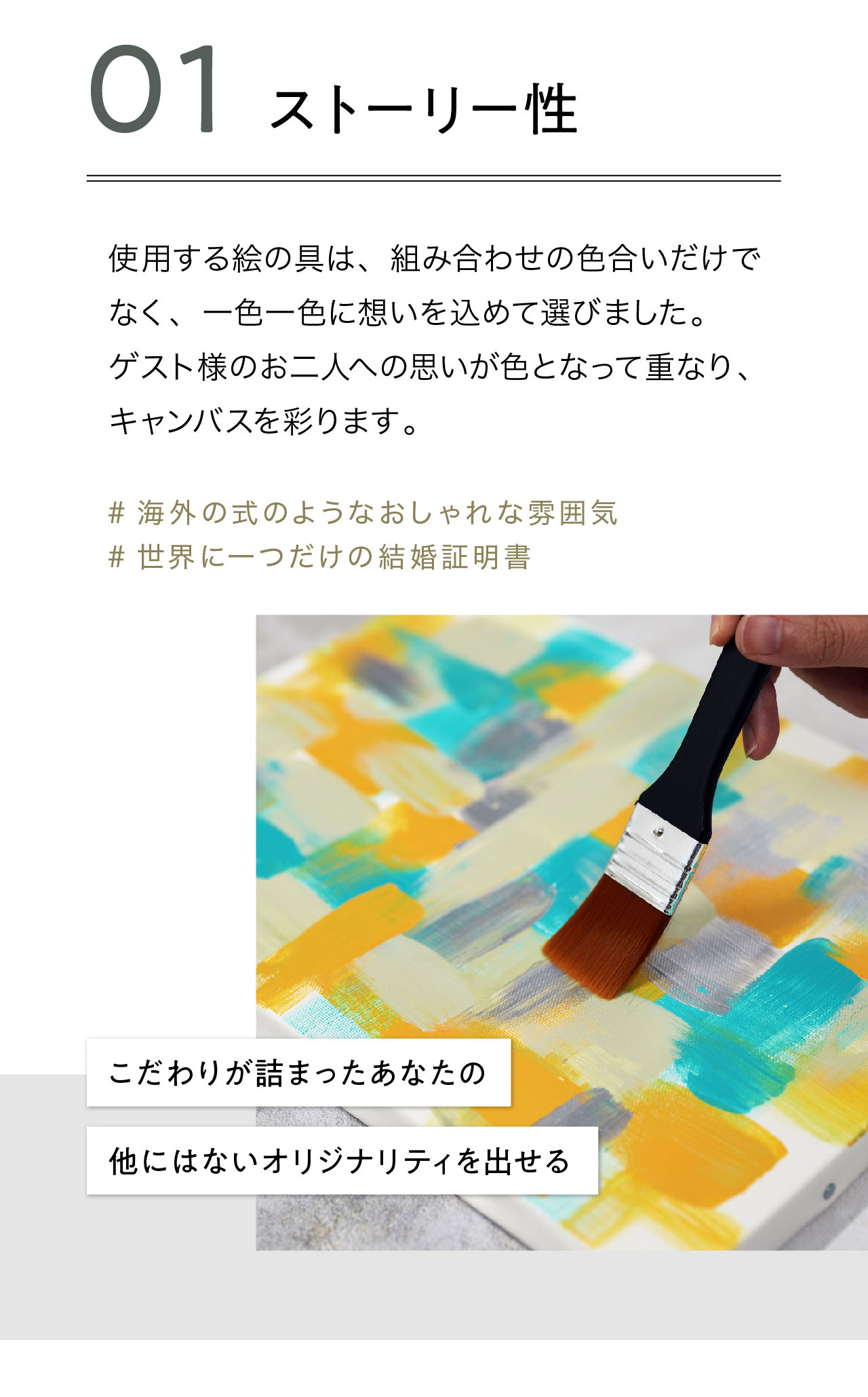 シンプルウェディングキャンバス