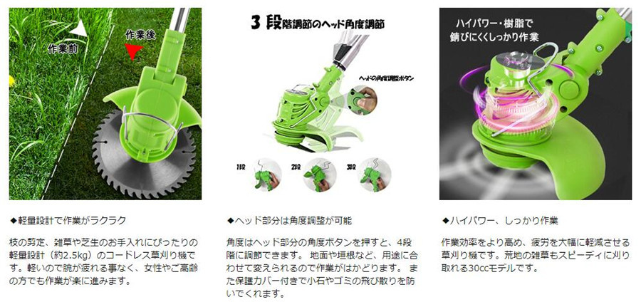 訳ありセール格安 草刈機 充電式 コードレス 多機能 電動草刈機 最新型 バッテリー式 バッテリー 2個付き 伸縮角度調整 替刃付き 刈払機 草刈り機 女性 軽量 安全 無線 充電式 コンビニ受取対応商品 Atempletonphoto Com