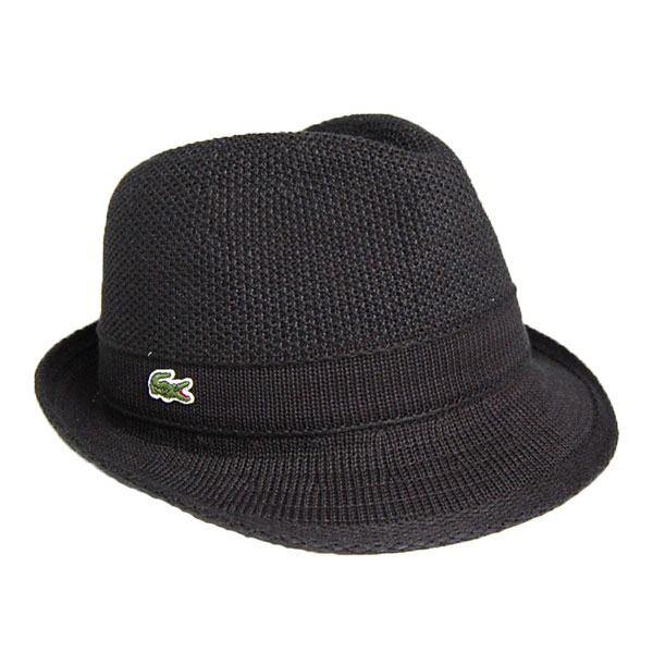 ラコステ ハット サーモハット L1315 LACOSTE 黒 ブラック グレー 灰色