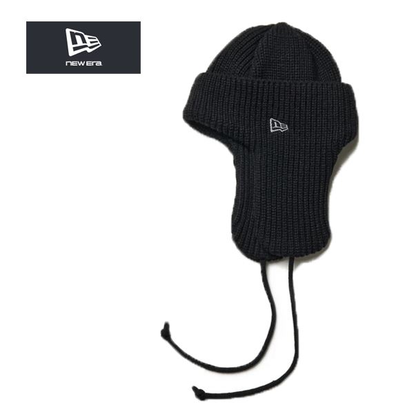 ROSARYMOON ブラックニット帽 ひも付き Bucktail Knit Beanie - ROSARYMOON OFFICIAL WEB STORE