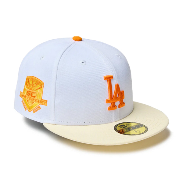 C25 ニューエラ　ロサンゼルスドジャース　LA 逆ロゴ　アイボリー　ホワイト ニューエラ NEW ERA ロサンゼルス・ドジャース キャップ 逆さ