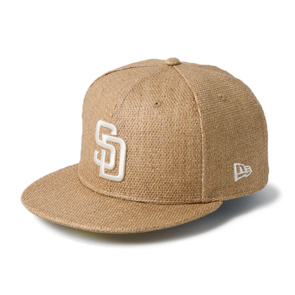 【新品】ニューエラ ✖️サンディエゴ・パドレス　ペーパーストロー　キャップ 59FIFTY ニューエラ 麦わら風 キャップ サンディエゴ・パドレス