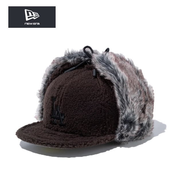 ニューエラ キャップ 59FIFTY Dog Ear ドッグイヤー ボア ロサンゼルス・ドジャース ブラウン 茶 LA NEW ERA 大きいサイズ 7 7/8 8 59FIFTY ニューエラ キャップ Dog Ear ドッグイヤー ボア ロサンゼルス