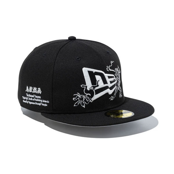 ニューエラ コラボ キャップ 鳥獣戯画 59FIFTY New Era 黒 ブラック