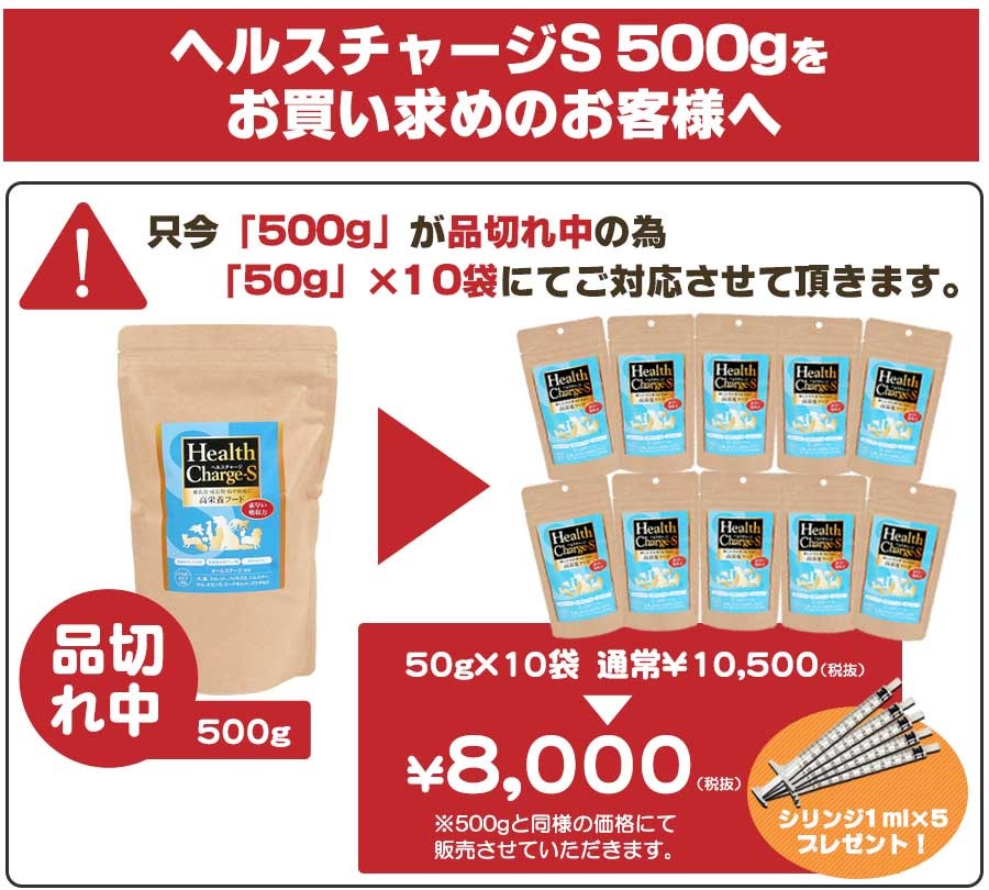 ヘルスチャージ 犬 高栄養フード 正規品 ヘルスチャージ-S 高