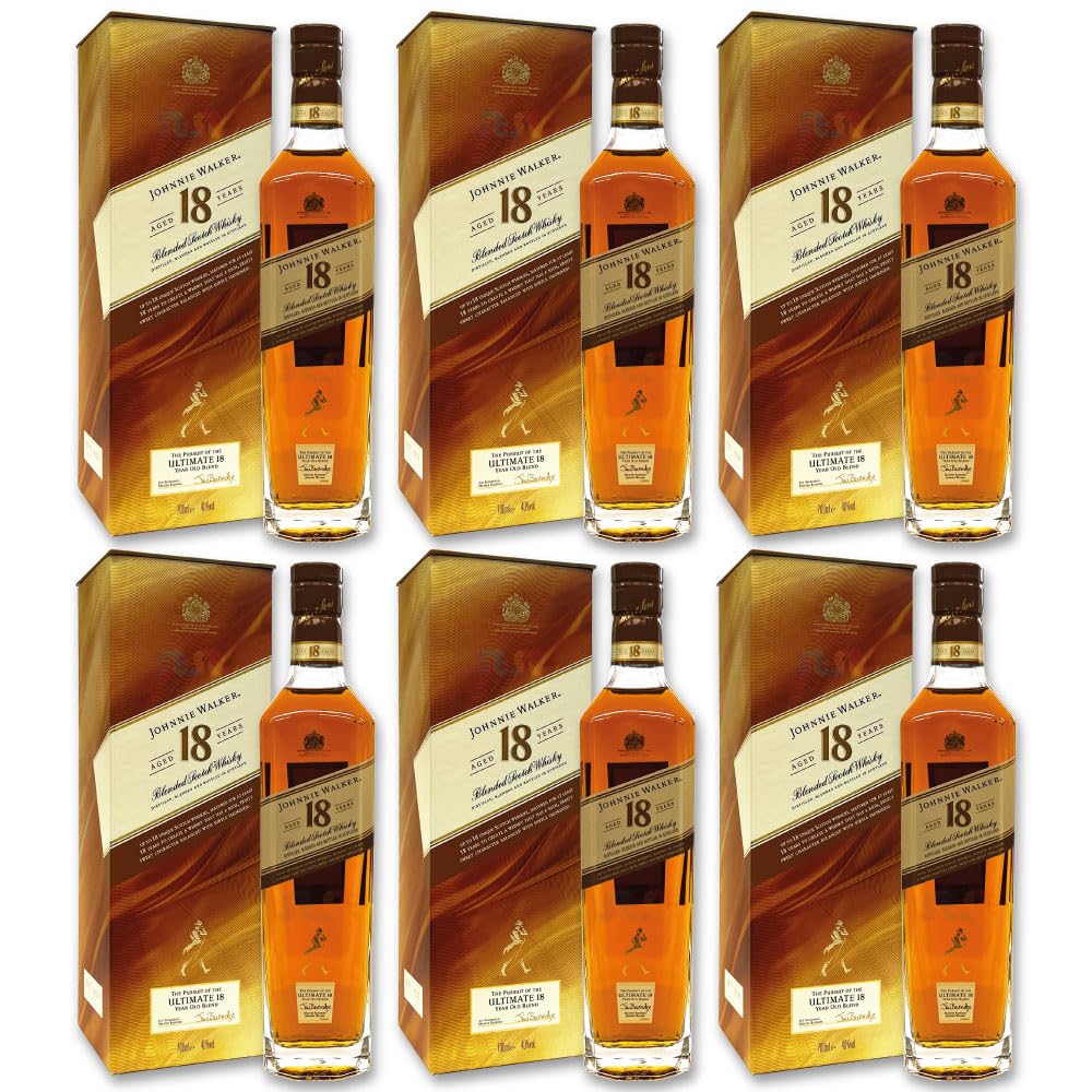 ジョニーウォーカー（JOHNNIE WALKER） [正規品] 18年 700ml 6本 (BOX