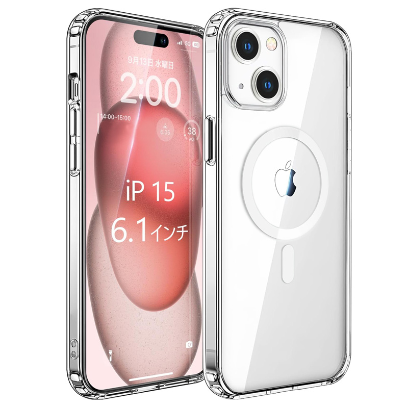 iPhone17 iPhone15 シリーズ クリア背面ケース 耐衝撃 軽薄型 Qi無線ワイヤレス充電対応 Magsafe対応 爆買 |  | 05