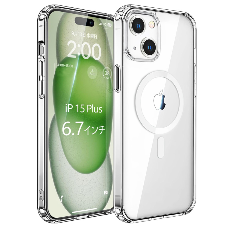 iPhone17 iPhone15 シリーズ クリア背面ケース 耐衝撃 軽薄型 Qi無線ワイヤレス充電対応 Magsafe対応 爆買 |  | 06