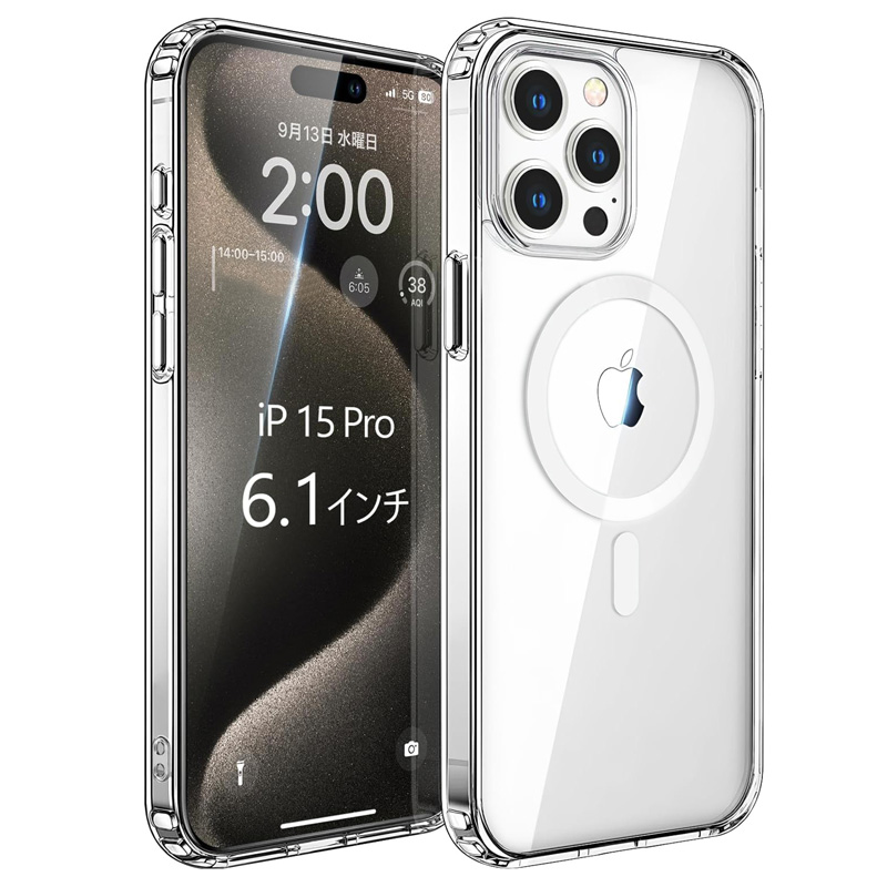 iPhone17 iPhone15 シリーズ クリア背面ケース 耐衝撃 軽薄型 Qi無線ワイヤレス充電対応 Magsafe対応 爆買 |  | 07