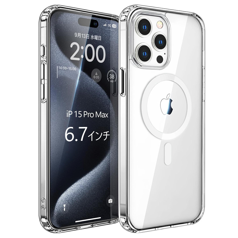 iPhone17 iPhone15 シリーズ クリア背面ケース 耐衝撃 軽薄型 Qi無線ワイヤレス充電対応 Magsafe対応 爆買 |  | 08