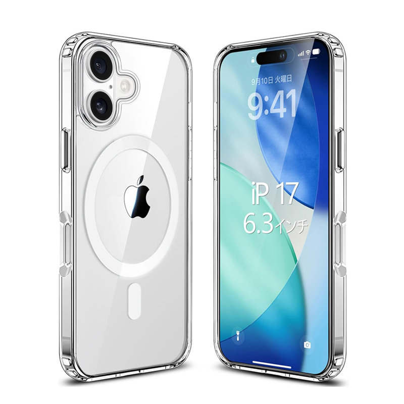 iPhone17 iPhone15 シリーズ クリア背面ケース 耐衝撃 軽薄型 Qi無線ワイヤレス充電対応 Magsafe対応 爆買 |  | 01