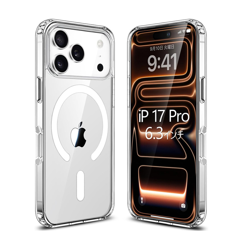 iPhone17 iPhone15 シリーズ クリア背面ケース 耐衝撃 軽薄型 Qi無線ワイヤレス充電対応 Magsafe対応 爆買 |  | 03