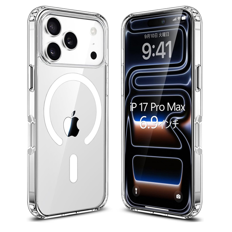 iPhone17 iPhone15 シリーズ クリア背面ケース 耐衝撃 軽薄型 Qi無線ワイヤレス充電対応 Magsafe対応 爆買 |  | 04
