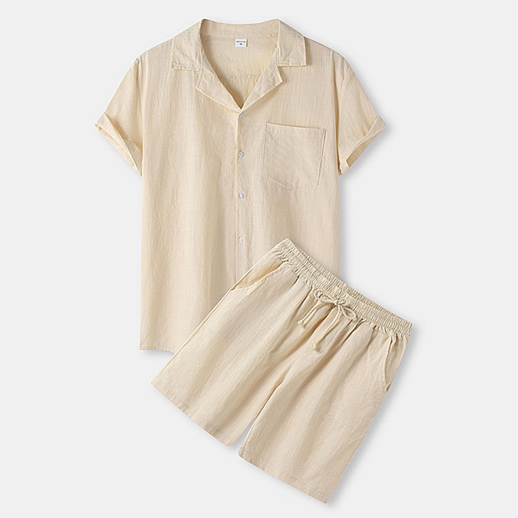 夏 セットアップ メンズ 半袖ジャージ リネン 半袖 スエット上下 スポーツ 通気 半袖シャツ 短パン 夏服 2026