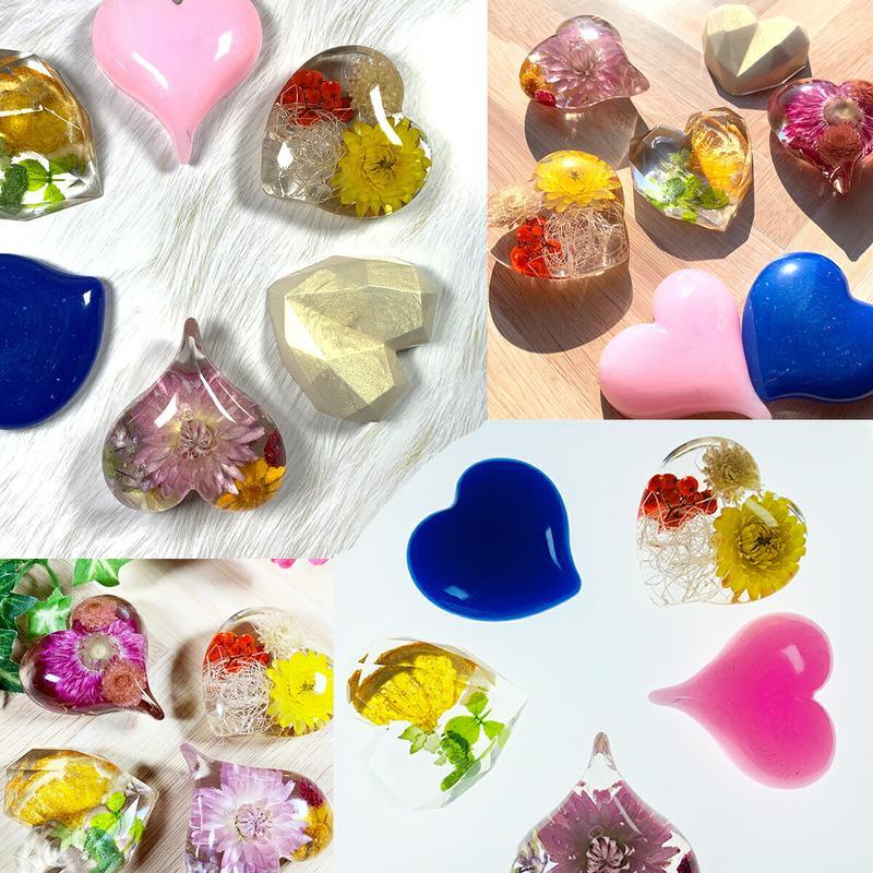 レジン　ハンドメイド　479 3種類]ハート型 シリコンモールド ／ モールド レジンモールド 型