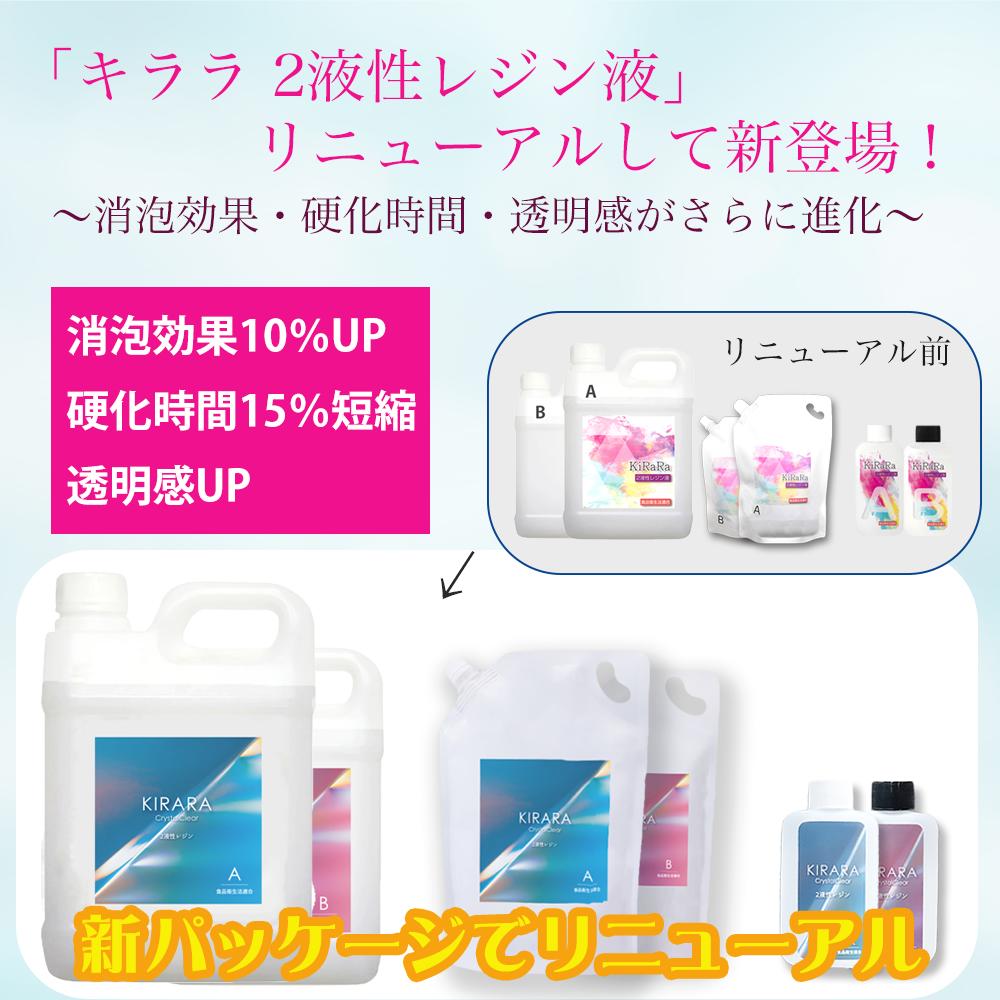 食品衛生法適合】キララ 2液性レジン液 750g エポキシ樹脂 ／ 固まる