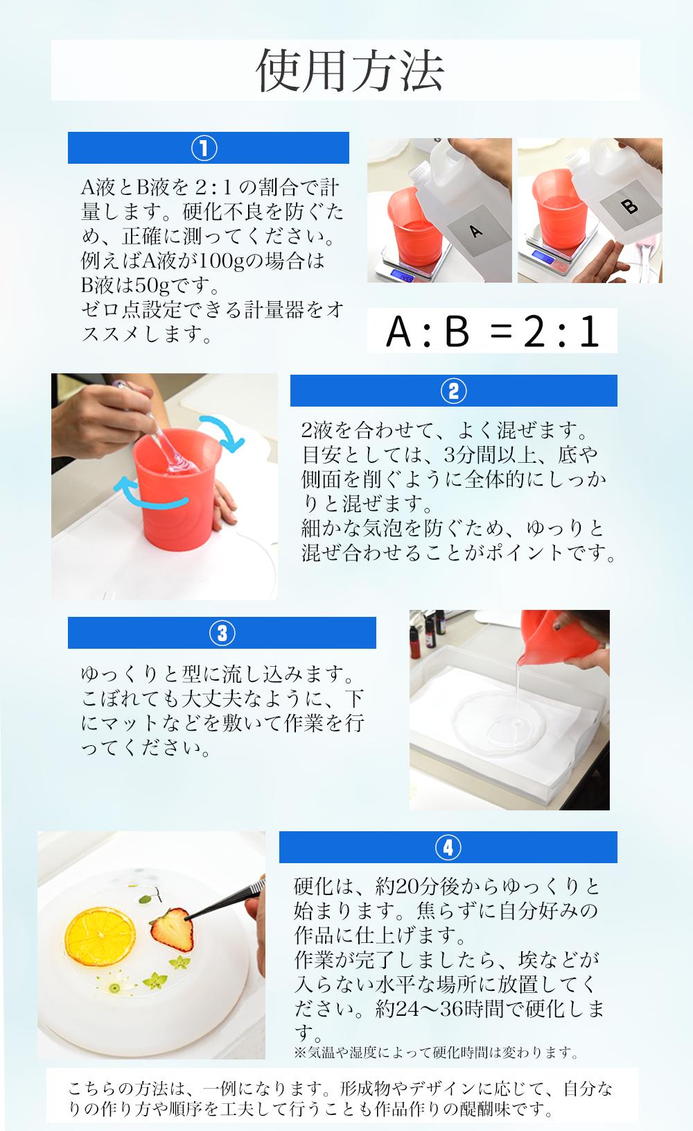 3kg キララ 2液性レジン液 エポキシ樹脂 食品衛生法適合 ／ 業務用