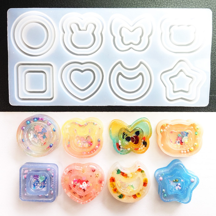 ☆フイルム付☆ 8種 ダブルシェイカー モールド シリコンモールド